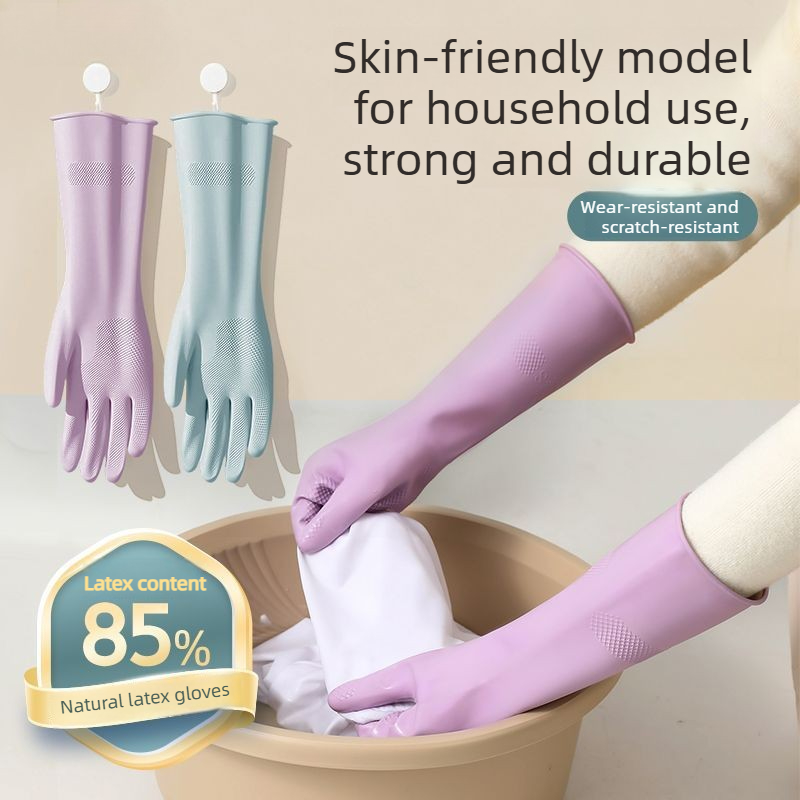 Commercial Kitchen Gloves - Guantes para lavar platos de látex,