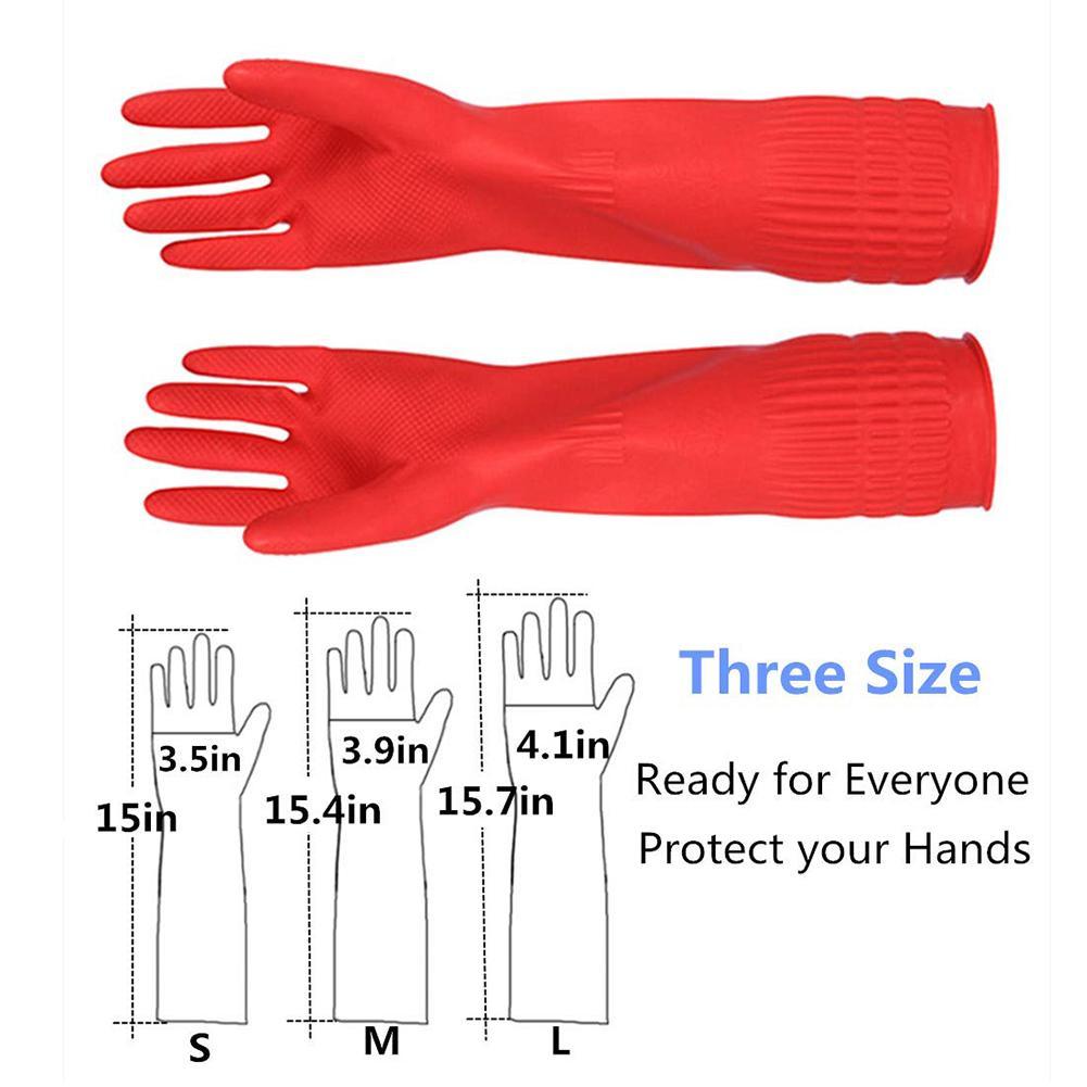 Commercial Kitchen Gloves - Guantes rojos de cocina para lavar