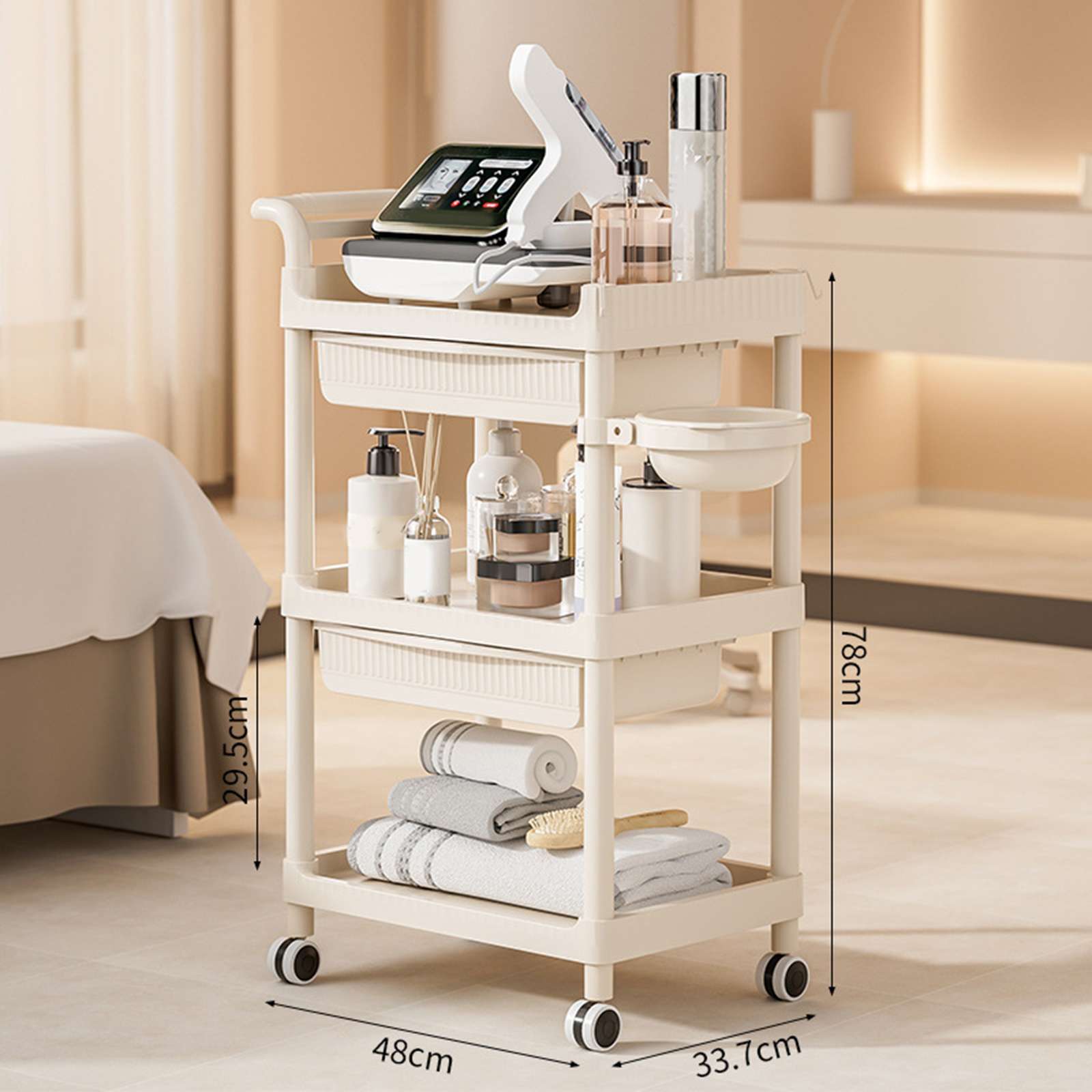 Commercial Kitchen Management - Carro de 3 niveles para salón