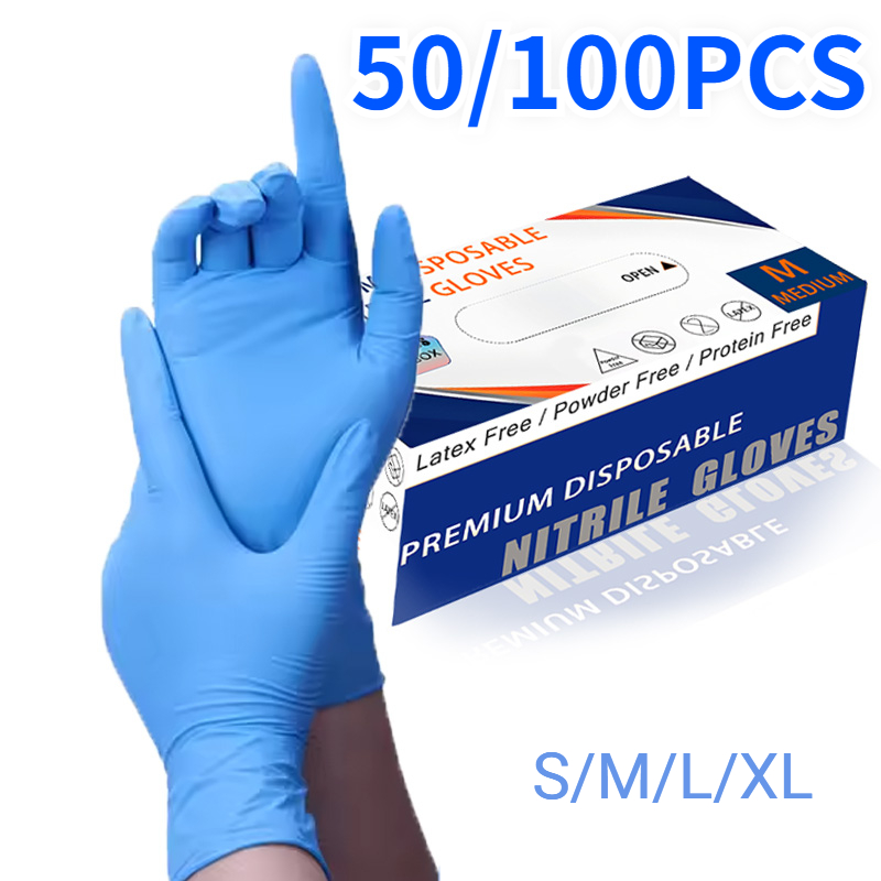 Commercial Kitchen Gloves - 50/100 Uds guantes de nitrilo azul