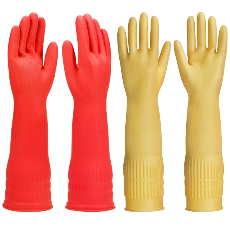 Commercial Kitchen Gloves - Guantes de limpieza de goma extralargos