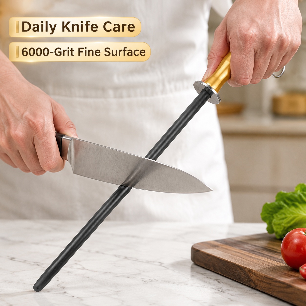 Commercial Kitchen Knife Sharpener - Afilador de Cuchillos Profesional, Acero de