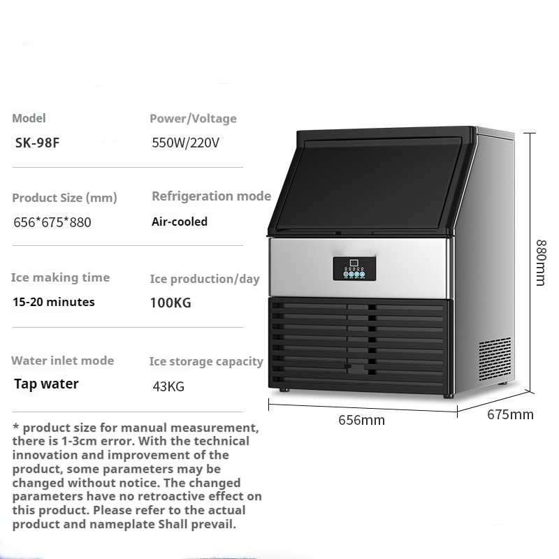 Máquina de Hielo de Acero Inox - Commercial Ice Maker reseña y precio