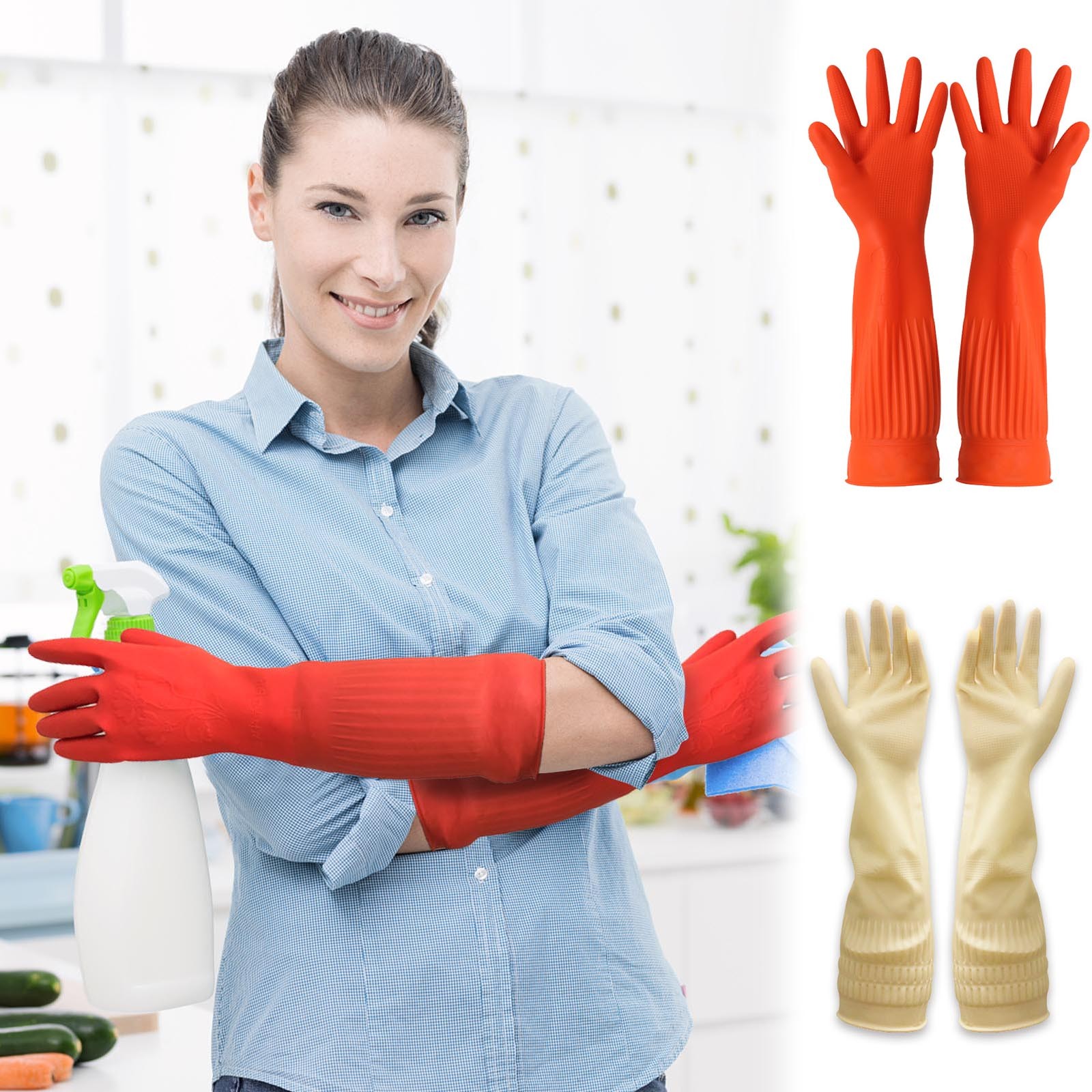 Guantes limpios de goma cómodo - Commercial Kitchen Gloves reseña y precio