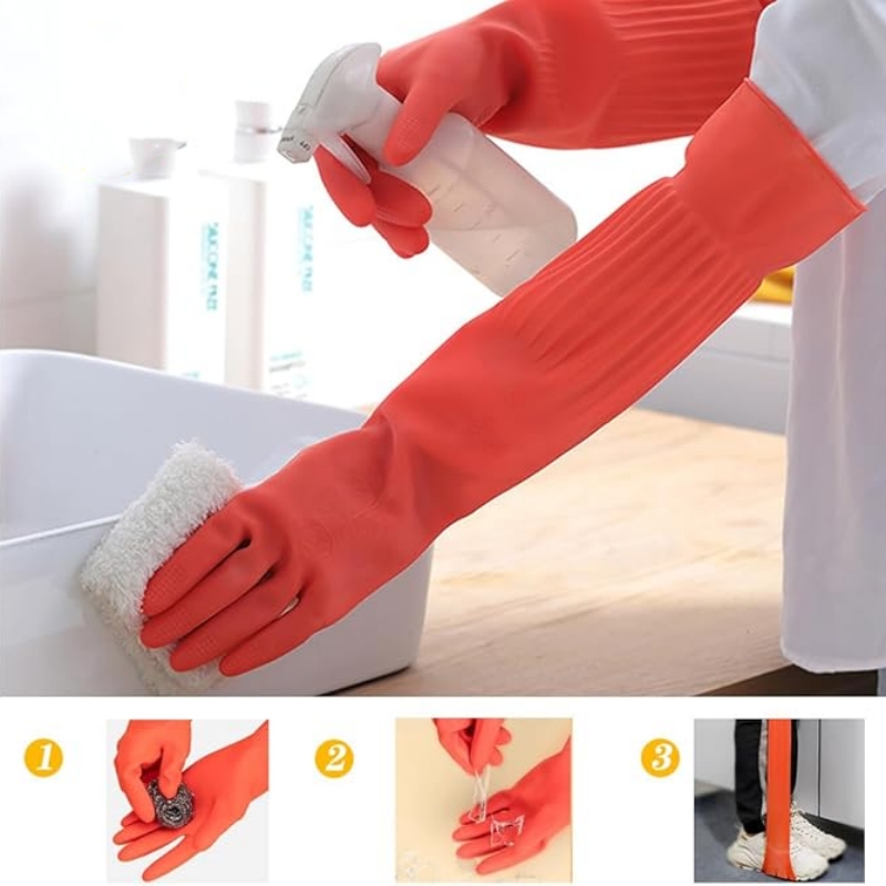 Guantes de limpieza de goma ex - Commercial Kitchen Gloves reseña y precio