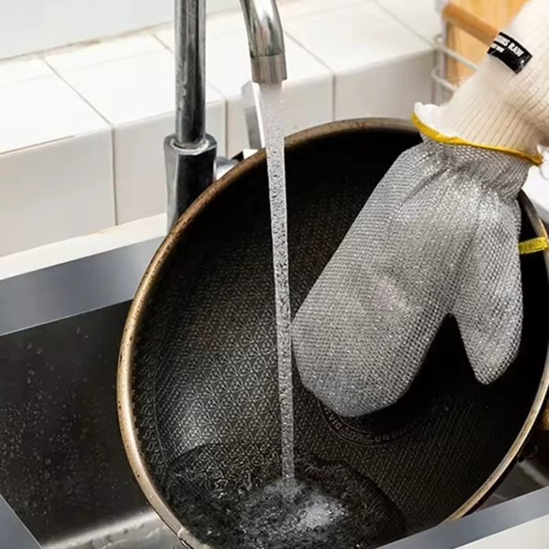 1/2 Uds guantes plateados guan - Commercial Kitchen Gloves reseña y precio