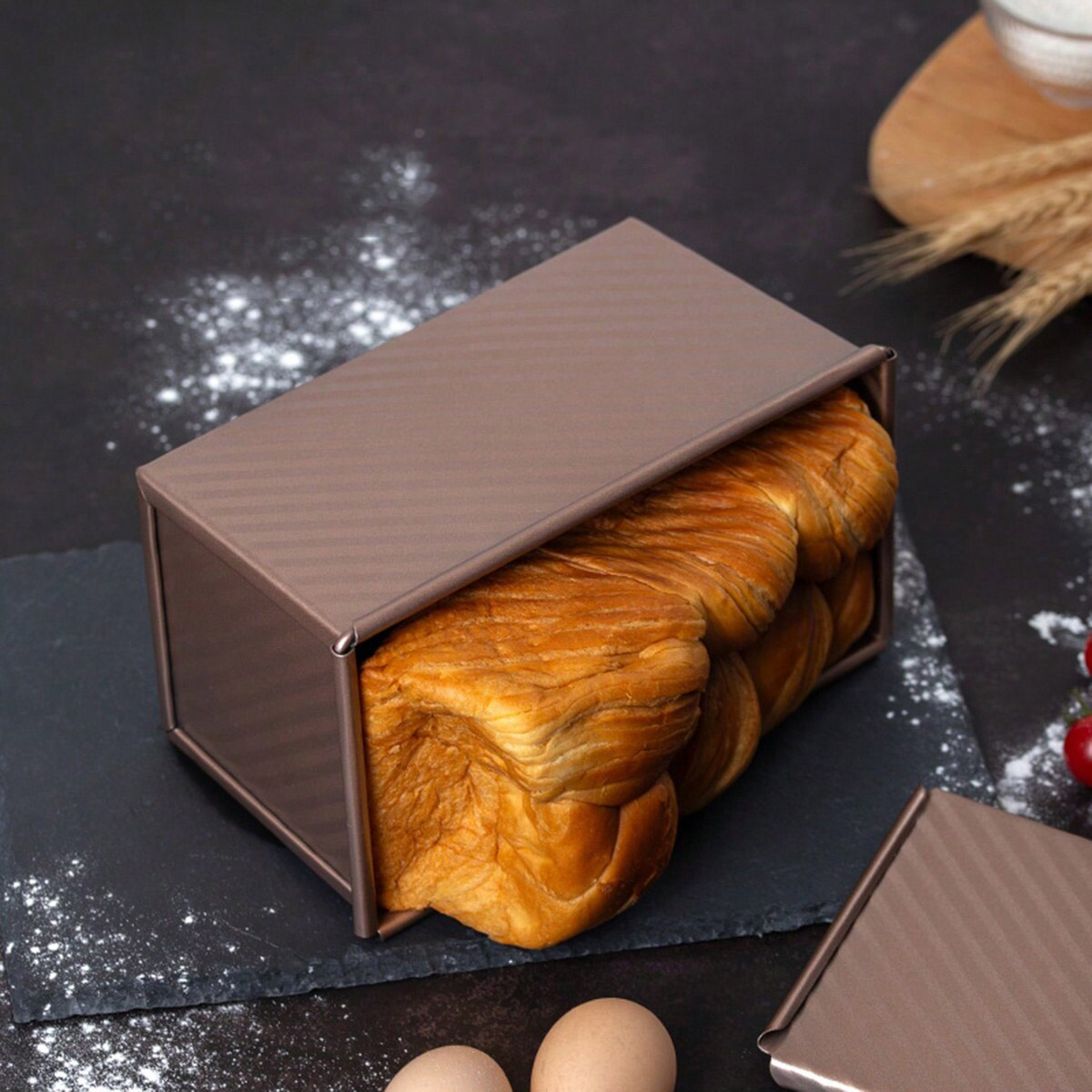 1 sartén dorada con tapa: anti - Rotary Bakery Oven reseña y precio